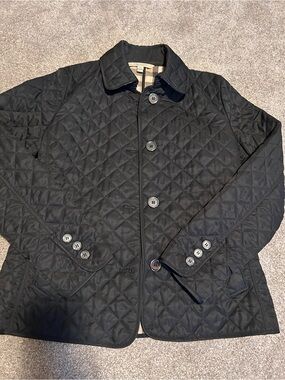Burberry Brit Quilted Collared Buttoned Jacket